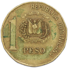 Монета 1 песо 2000 года Доминиканская республика (реверс)
