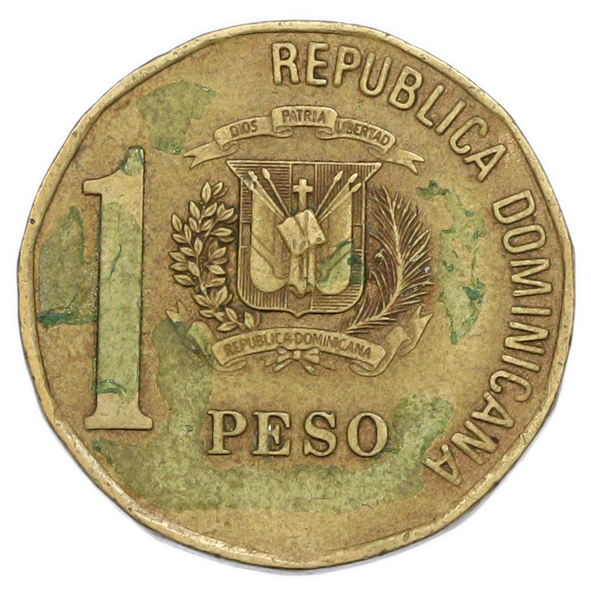 1 песо 2000 года Доминиканская республика (вид 2)