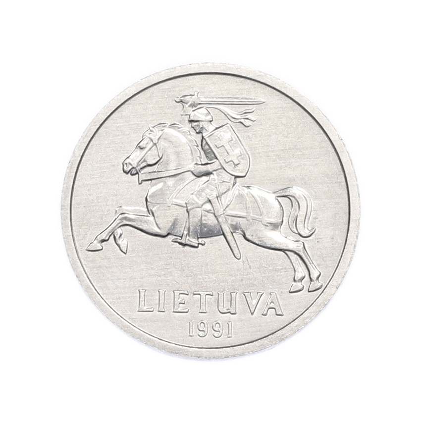 1 цент 1991 года Литва (вид 2)