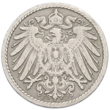 Монета 5 пфеннигов 1896 года F Германия (реверс)
