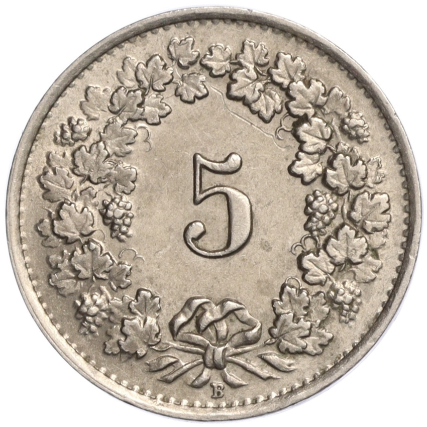 5 раппенов 1943 года Швейцария (вид 2)