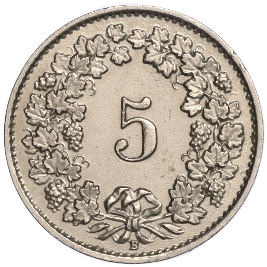 5 раппенов 1943 года Швейцария (вид 2)