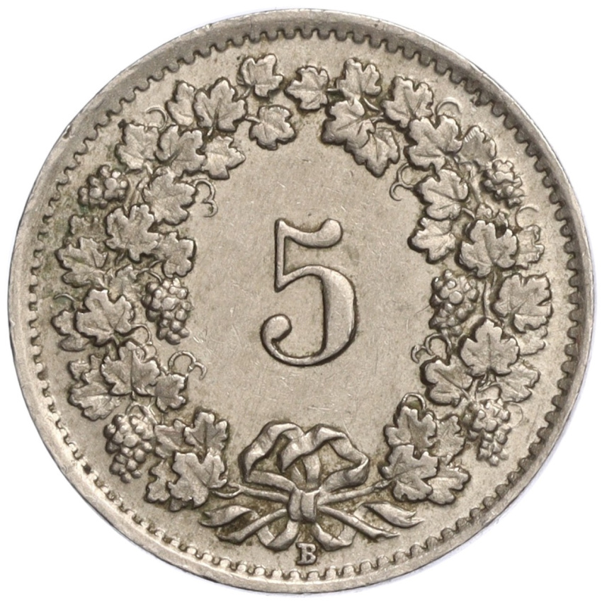 5 раппенов 1944 года Швейцария (вид 2)