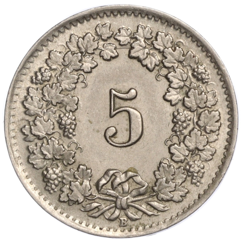 5 раппенов 1944 года Швейцария (вид 2)