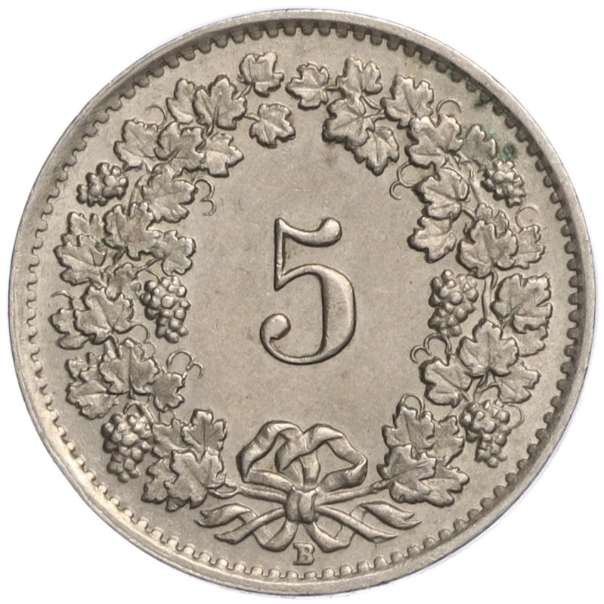 5 раппенов 1944 года Швейцария (вид 2)