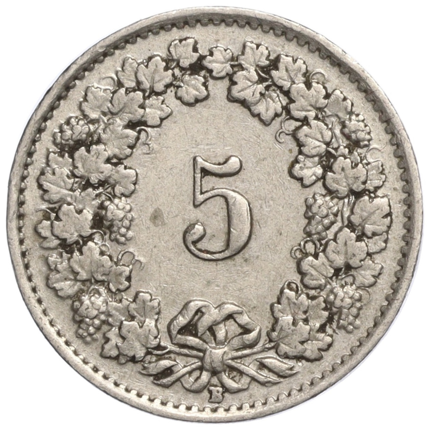 5 раппенов 1945 года Швейцария (вид 2)