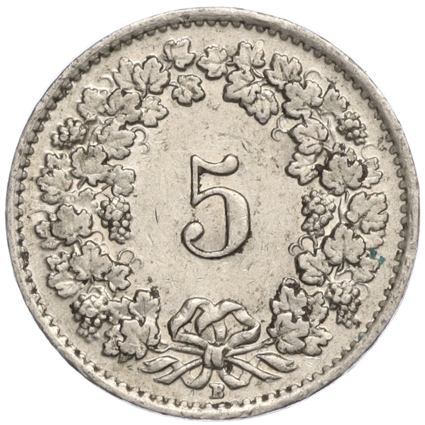 5 раппенов 1945 года Швейцария (вид 2)