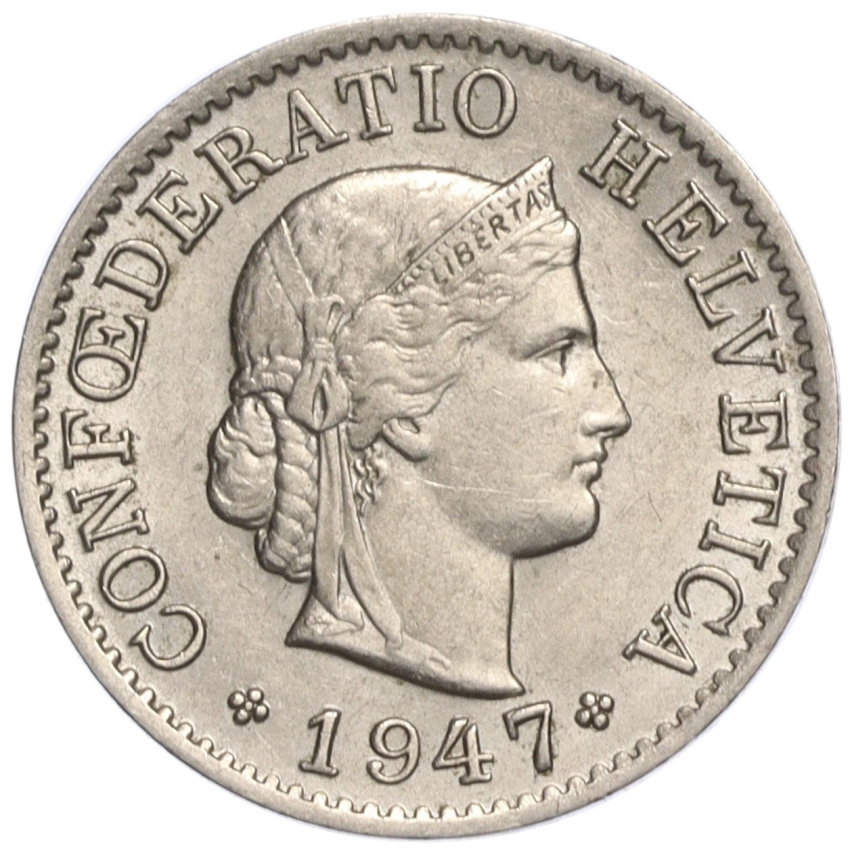 5 раппенов 1947 года Швейцария