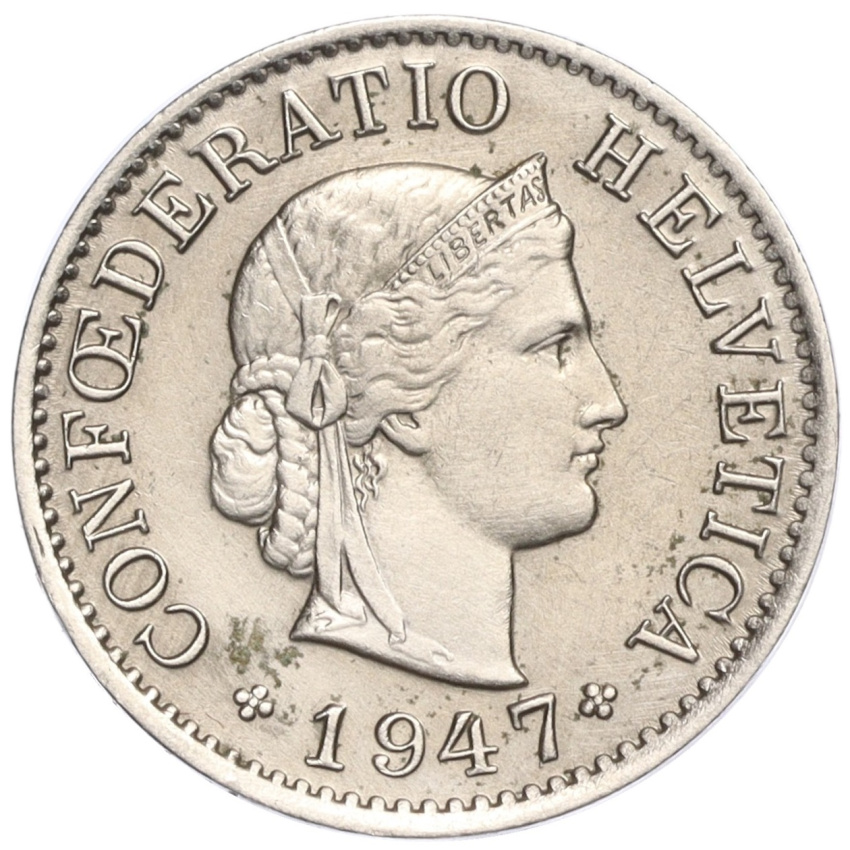 5 раппенов 1947 года Швейцария