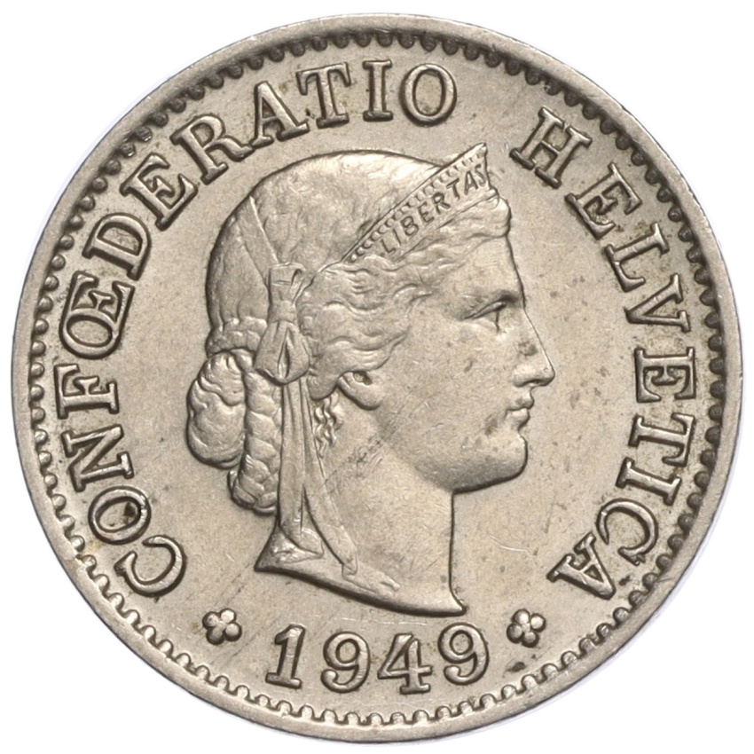 5 раппенов 1949 года Швейцария
