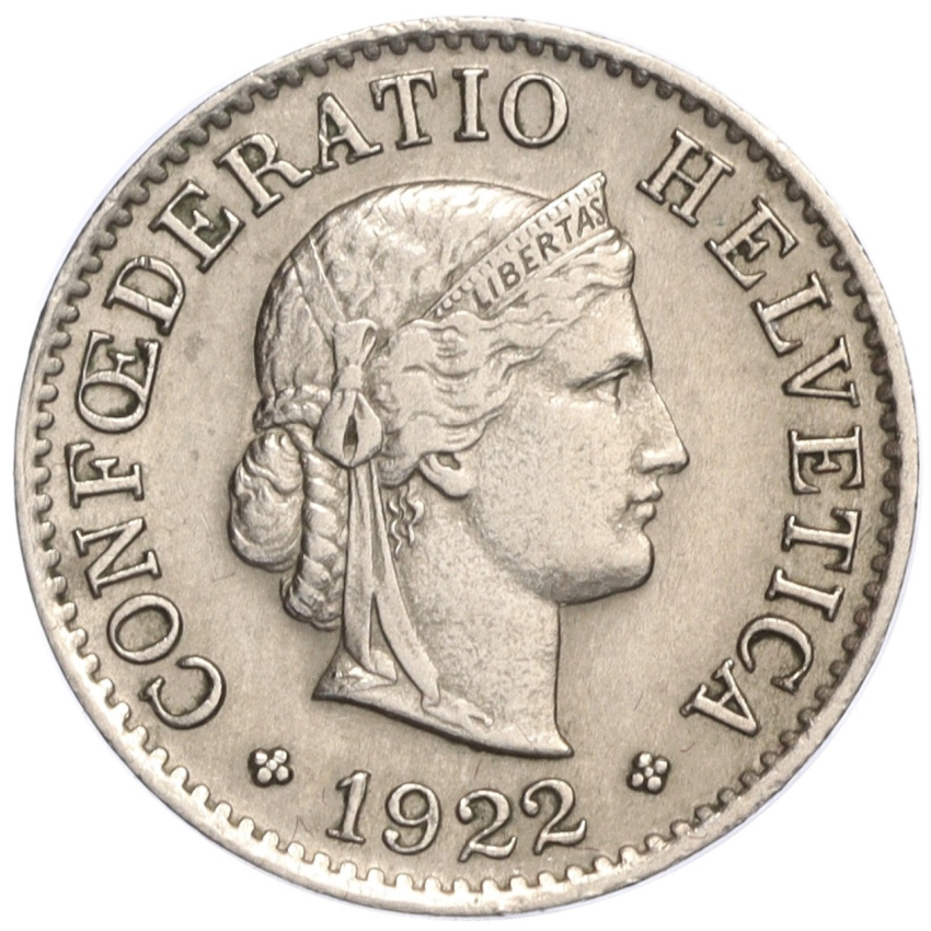 5 раппенов 1922 года Швейцария