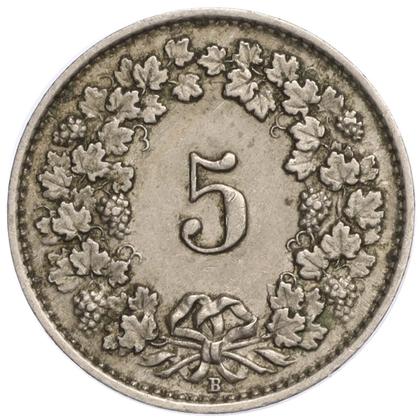 5 раппенов 1926 года Швейцария (вид 2)
