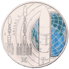 Монета 5 евро 2026 года F Германия «Исследование космоса — Ариан 6» (аверс)
