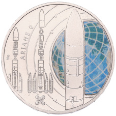 Монета 5 евро 2026 года G Германия «Исследование космоса — Ариан 6» (аверс)