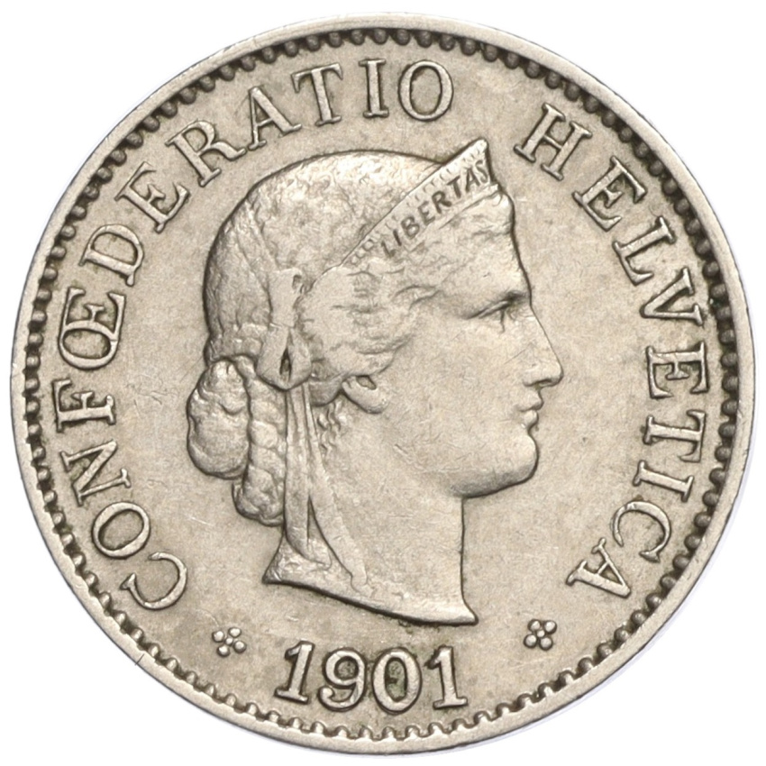 5 раппенов 1901 года Швейцария