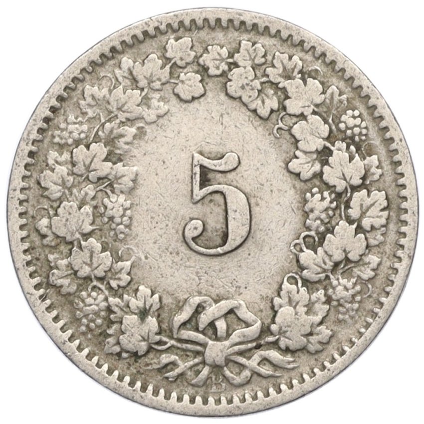 5 раппенов 1914 года Швейцария (вид 2)