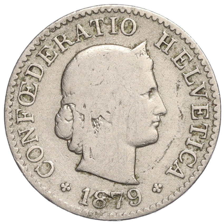 5 раппенов 1879 года Швейцария