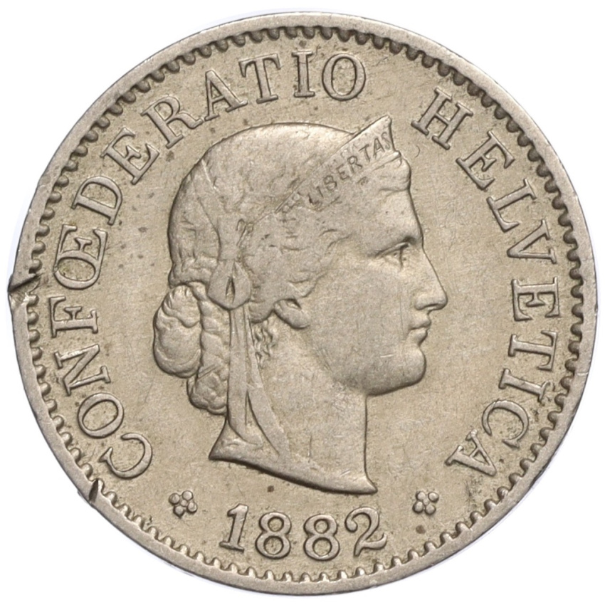 5 раппенов 1882 года Швейцария
