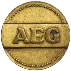 Счетный жетон энергокомпании AEG Германия (27 точек)