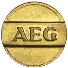 Счетный жетон энергокомпании AEG Германия (27 точек)