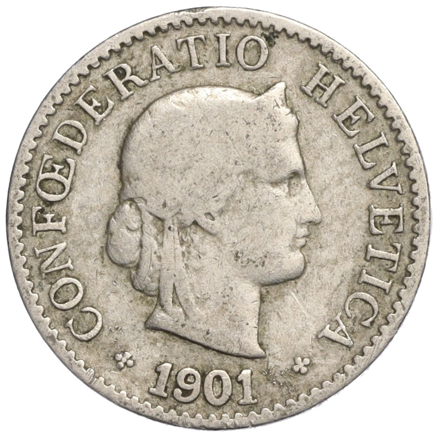 5 раппенов 1901 года Швейцария