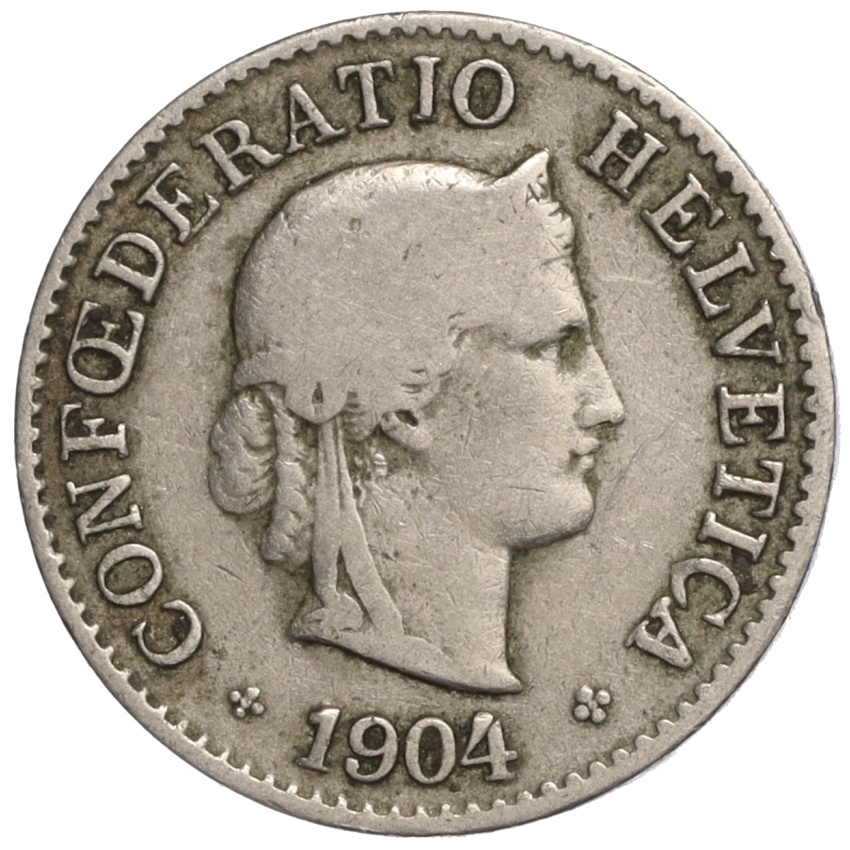 5 раппенов 1904 года Швейцария
