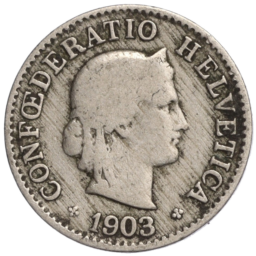 5 раппенов 1903 года Швейцария