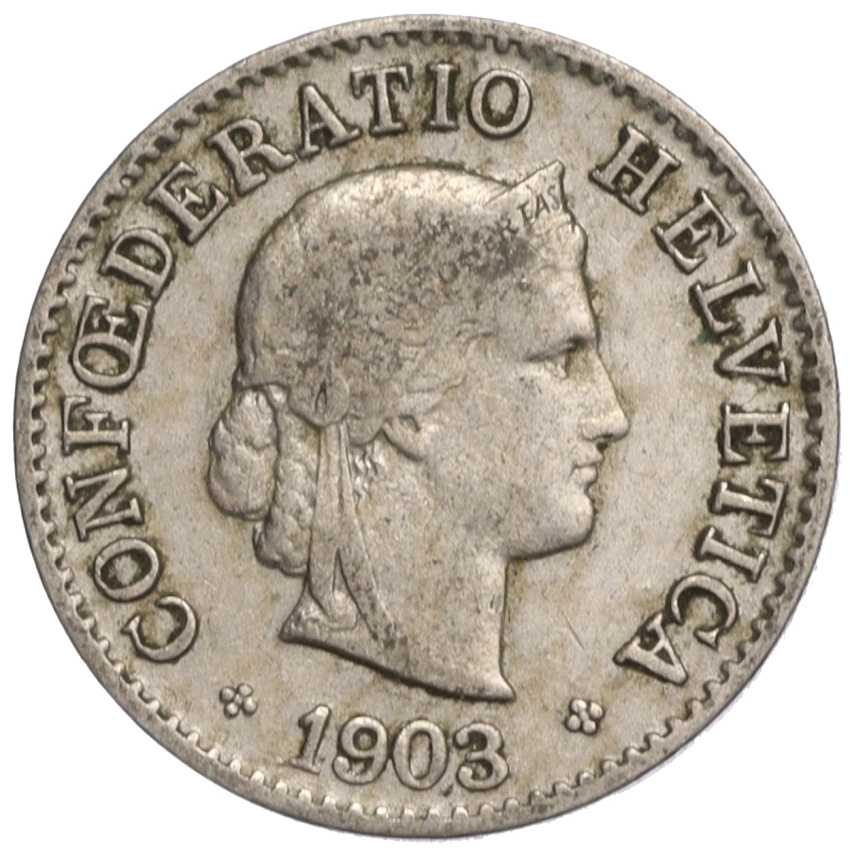 5 раппенов 1903 года Швейцария