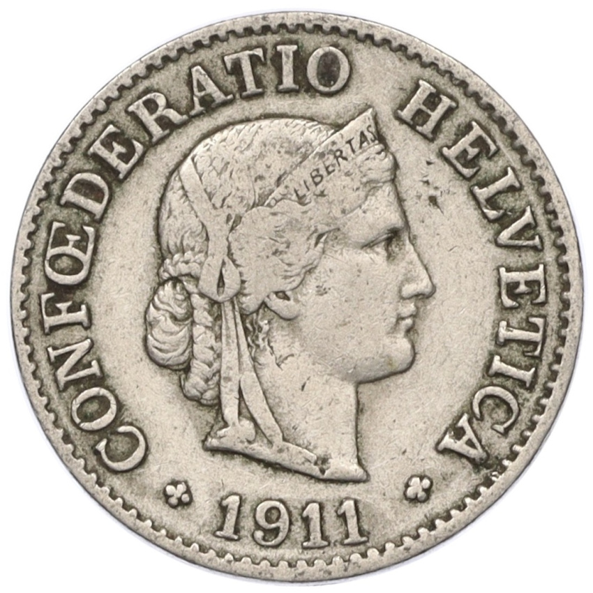 5 раппенов 1911 года Швейцария