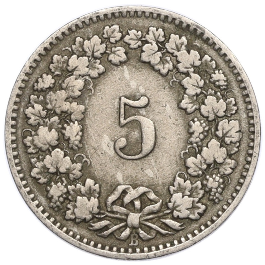 5 раппенов 1912 года Швейцария (вид 2)