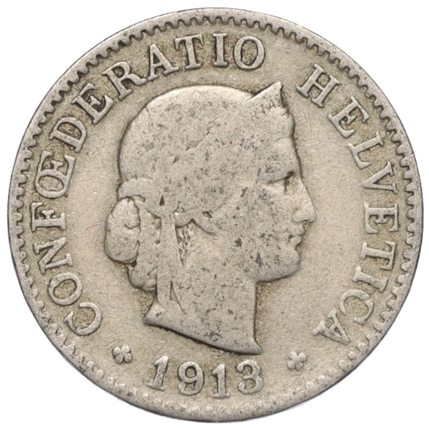 5 раппенов 1913 года Швейцария