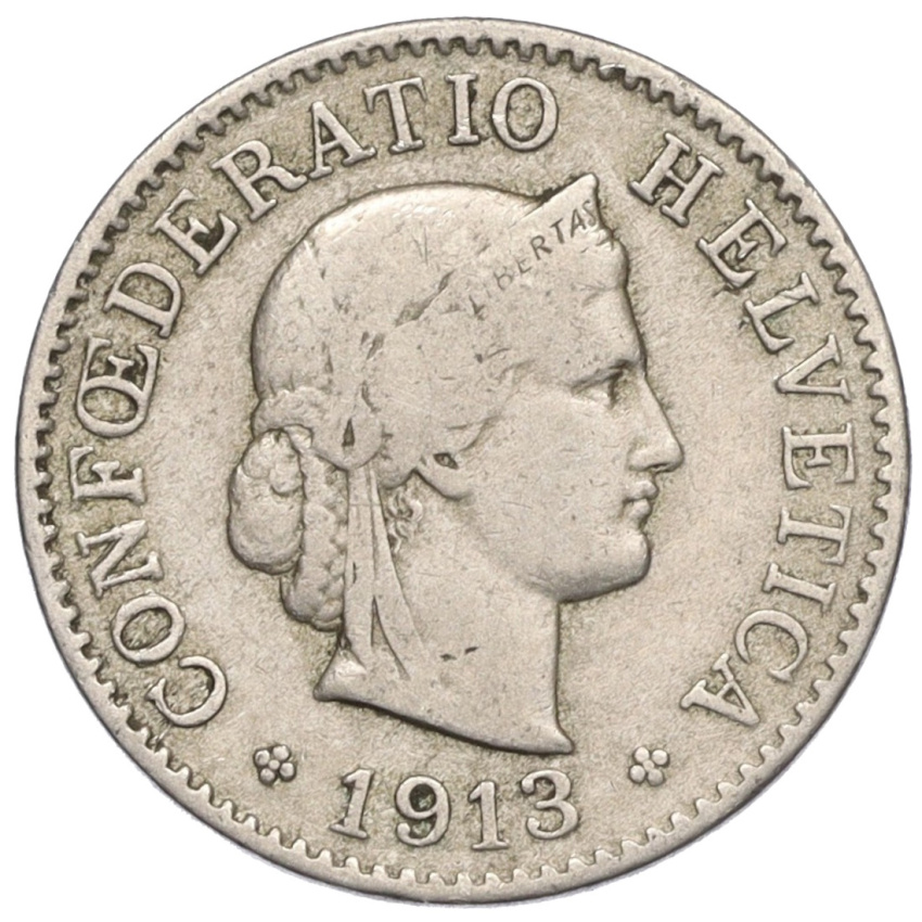5 раппенов 1913 года Швейцария
