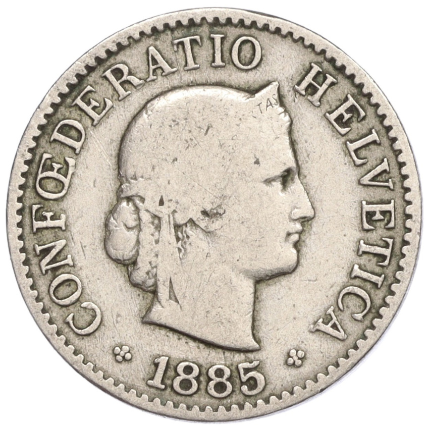 5 раппенов 1885 года Швейцария