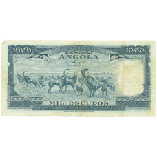 Банкнота 1000 эскудо 1970 года Португальская Ангола (вид 2)
