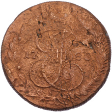 Монета 5 копеек 1788 года КМ (аверс)