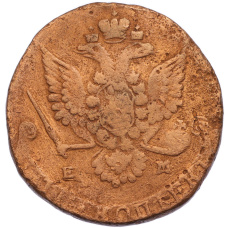 Монета 5 копеек 1780 года ЕМ (реверс)