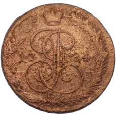 Монета 5 копеек 1784 года ЕМ (аверс)