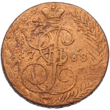 Монета 5 копеек 1788 года ЕМ (аверс)