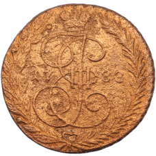 Монета 5 копеек 1788 года ЕМ (аверс)