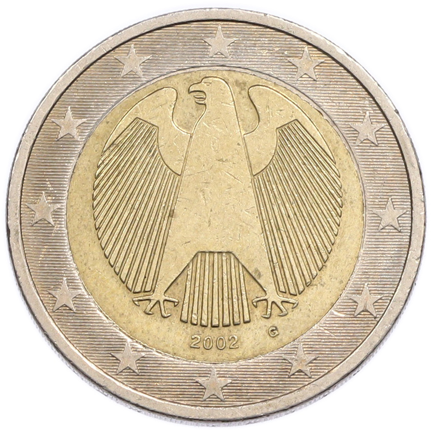 2 евро 2002 года G Германия