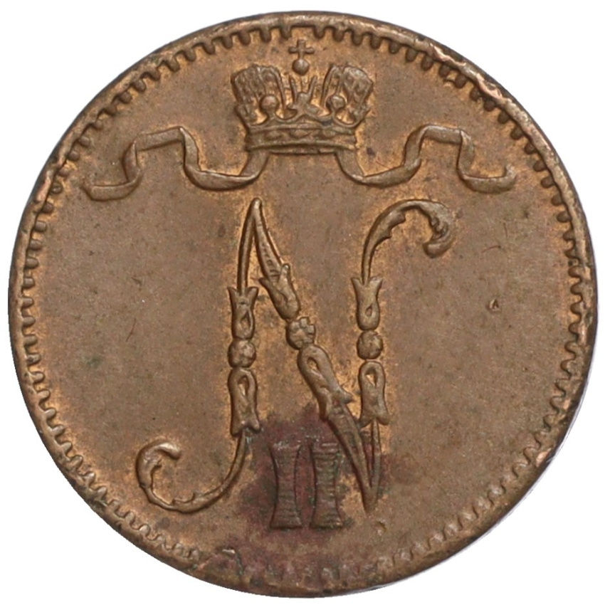 1 пенни 1914 года Русская Финляндия (вид 2)