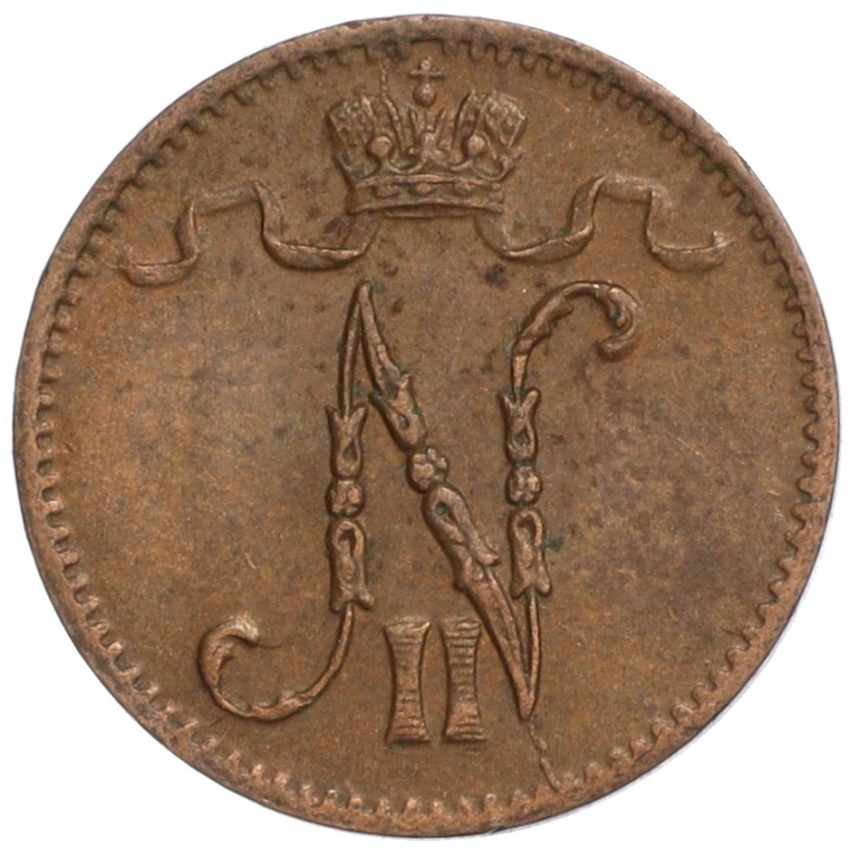 1 пенни 1916 года Русская Финляндия (вид 2)