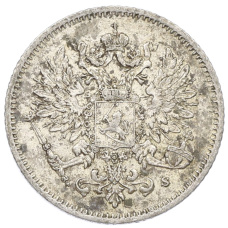 Монета 25 пенни 1915 года Русская Финляндия (реверс)