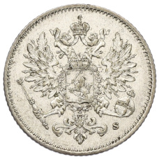 Монета 25 пенни 1915 года Русская Финляндия (реверс)