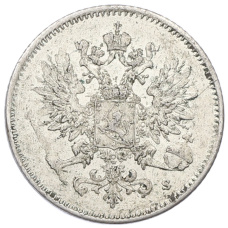 Монета 25 пенни 1916 года Русская Финляндия (реверс)