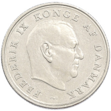 Монета 1 крона 1963 года Дания (реверс)