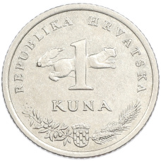 Монета 1 куна 2009 года Хорватия (реверс)