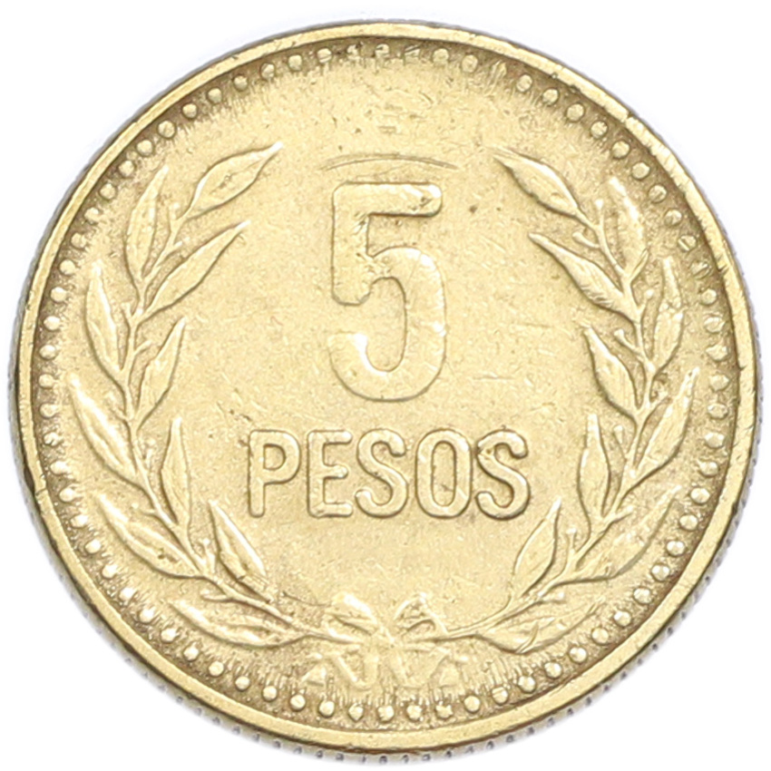 5 песо 1989 года Колумбия (вид 2)